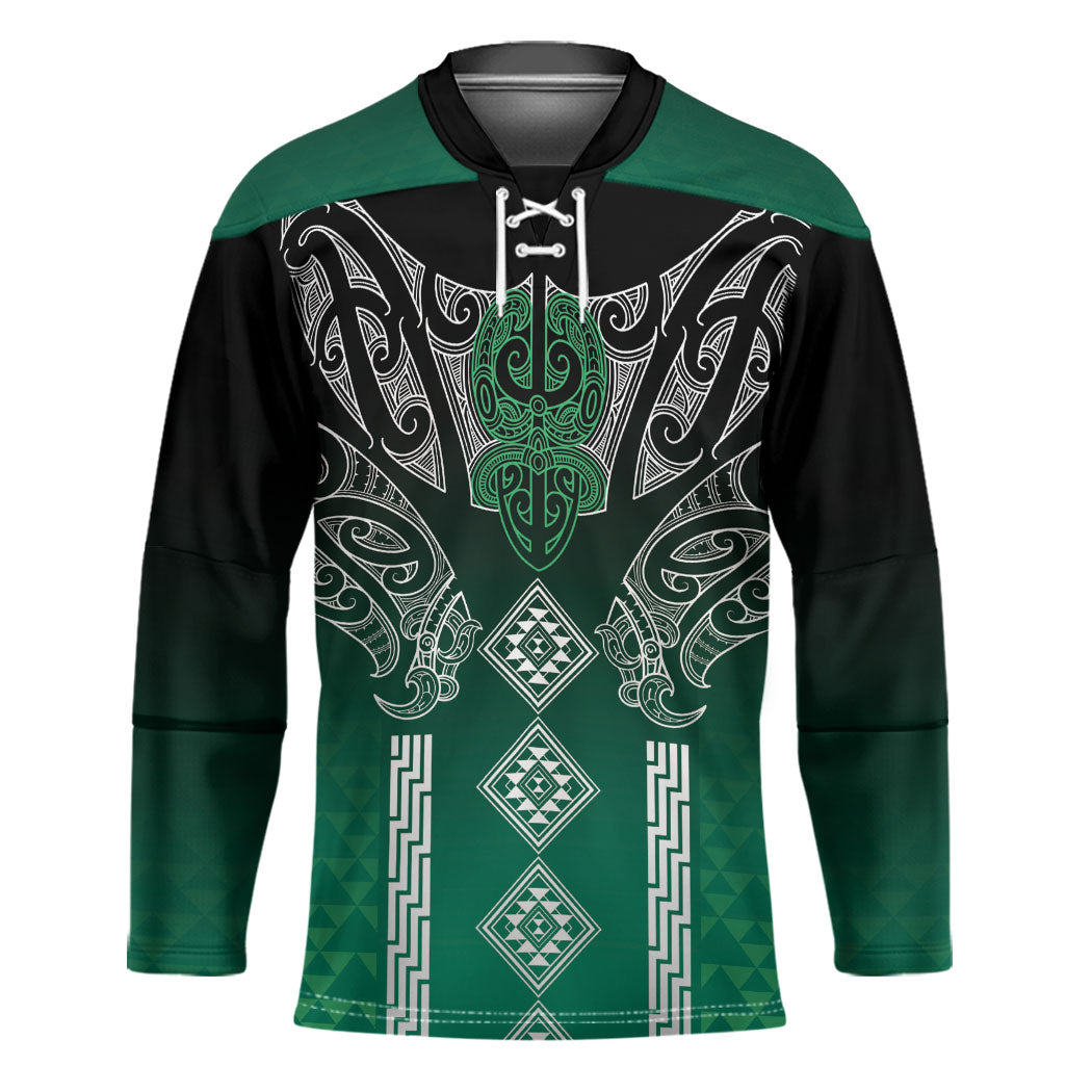 Aotearoa Maori Iwi Heritage Hockey Jersey Ngai Tahu Pounamu Green LT7 Unisex Jade Green - Polynesian Pride