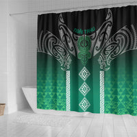 Aotearoa Maori Iwi Heritage Shower Curtain Ngai Tahu Pounamu Green LT7 - Polynesian Pride