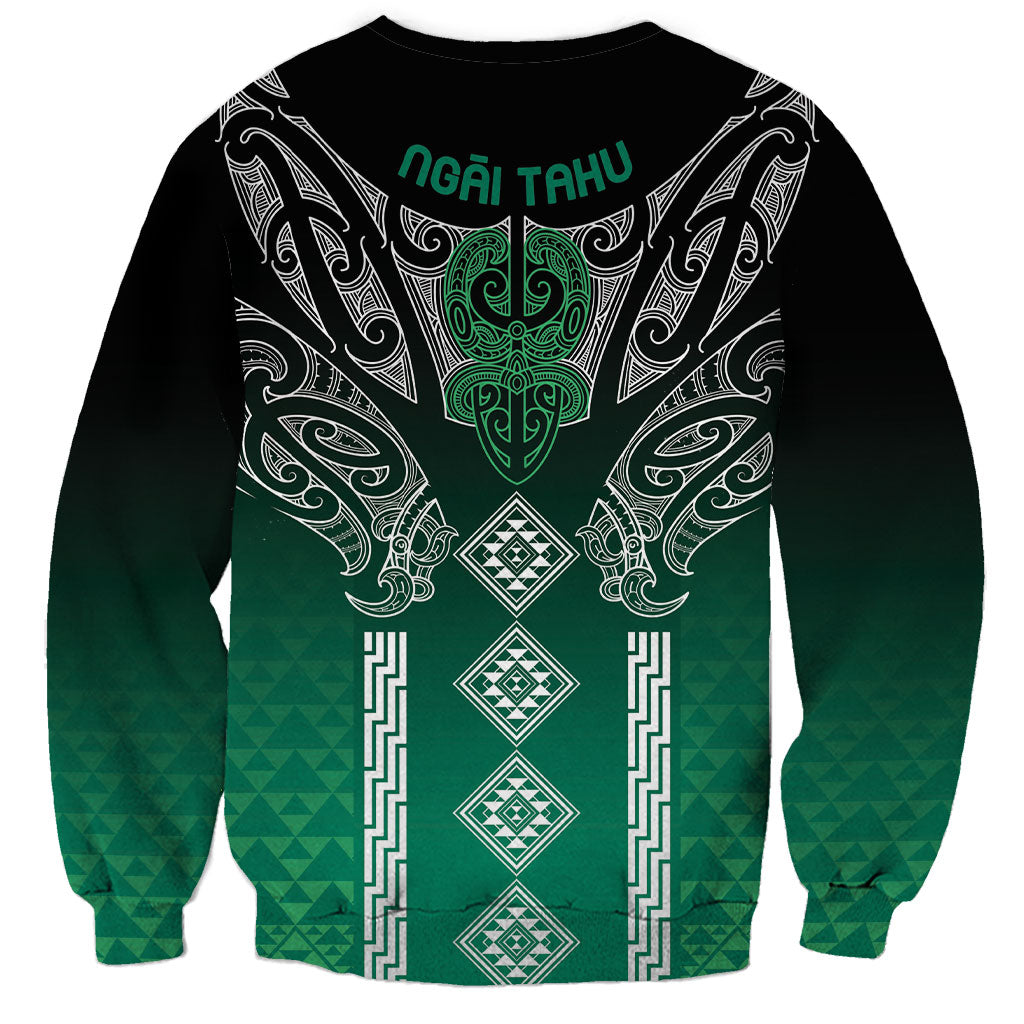 Aotearoa Maori Iwi Heritage Sweatshirt Ngai Tahu Pounamu Green LT7 - Polynesian Pride