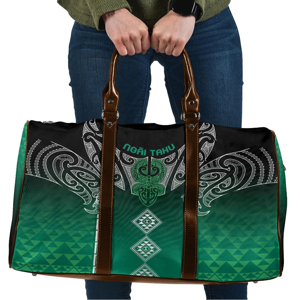 Aotearoa Maori Iwi Heritage Travel Bag Ngai Tahu Pounamu Green LT7 Jade Green - Polynesian Pride