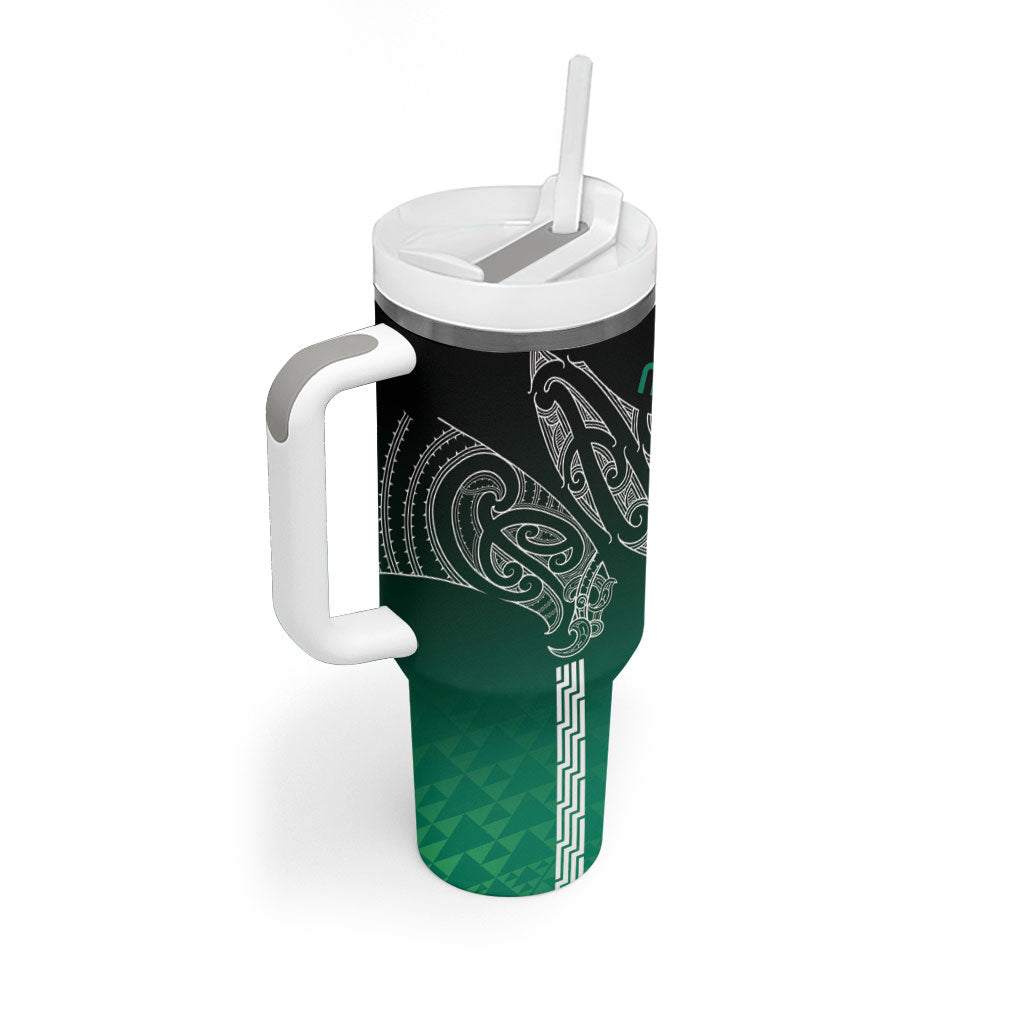 Aotearoa Maori Iwi Heritage Tumbler With Handle Ngai Tahu Pounamu Green LT7 - Polynesian Pride