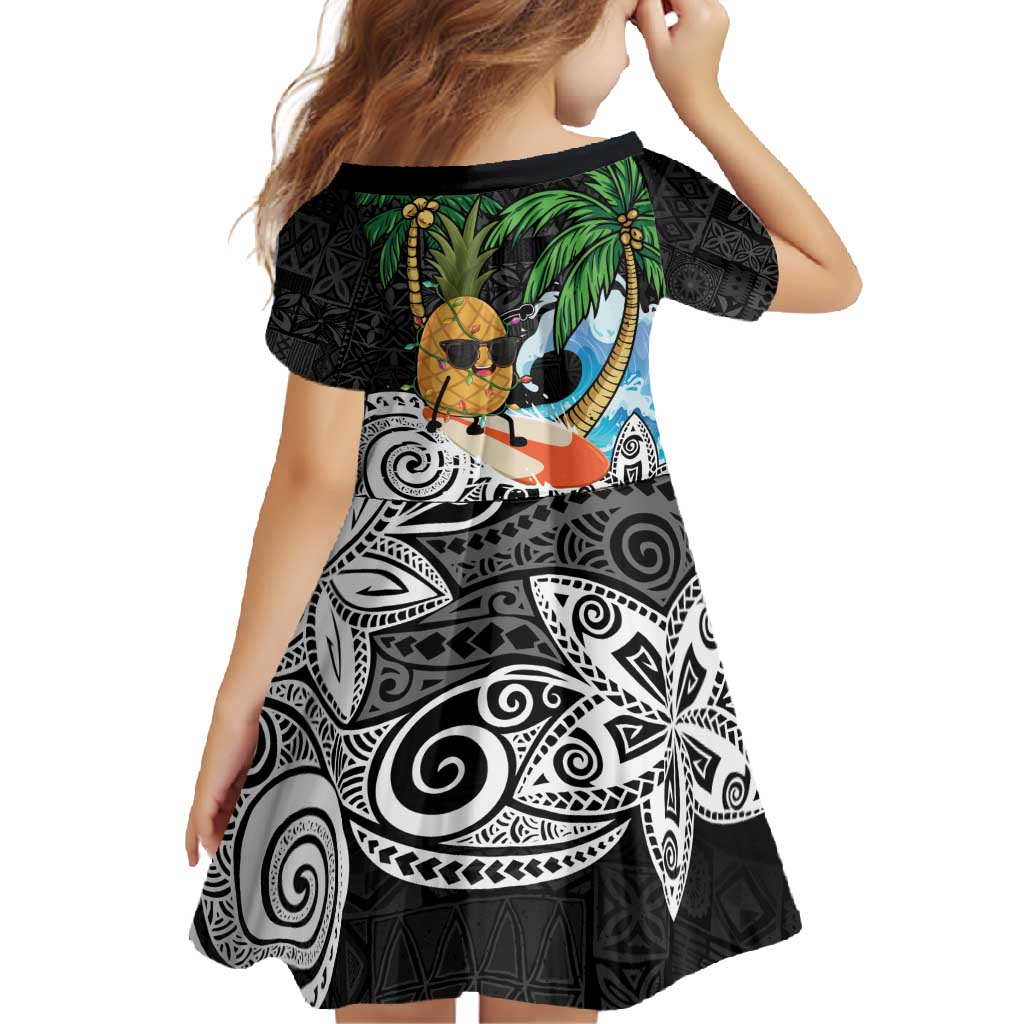 Tropical Christmas Polynesian Family Matching Long Sleeve Bodycon Dress and Hawaiian Shirt Funny Surfing Pineapple LT7 - Polynesian Pride