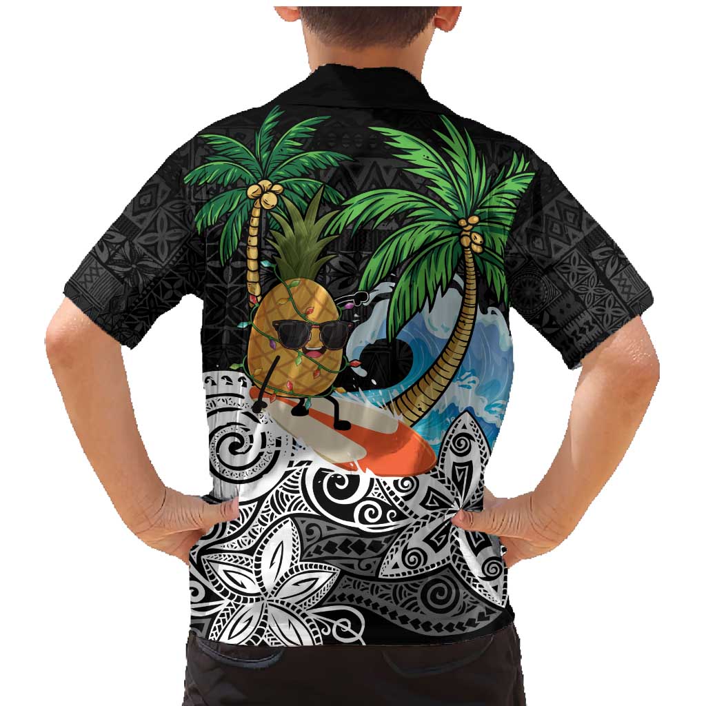 Tropical Christmas Polynesian Family Matching Mermaid Dress and Hawaiian Shirt Funny Surfing Pineapple LT7 - Polynesian Pride