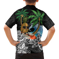 Tropical Christmas Polynesian Family Matching Off The Shoulder Long Sleeve Dress and Hawaiian Shirt Funny Surfing Pineapple LT7 - Polynesian Pride