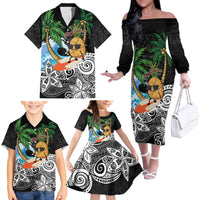 Tropical Christmas Polynesian Family Matching Off The Shoulder Long Sleeve Dress and Hawaiian Shirt Funny Surfing Pineapple LT7 - Polynesian Pride