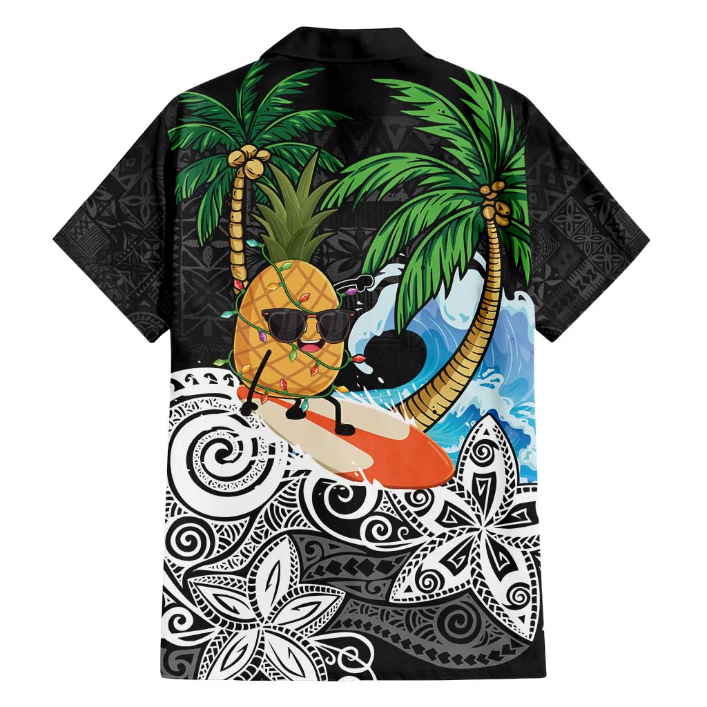 Tropical Christmas Polynesian Family Matching Puletasi and Hawaiian Shirt Funny Surfing Pineapple LT7 - Polynesian Pride