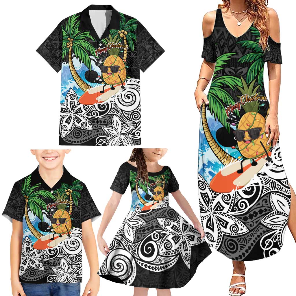 Tropical Christmas Polynesian Family Matching Summer Maxi Dress and Hawaiian Shirt Funny Surfing Pineapple LT7 - Polynesian Pride
