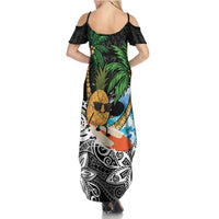 Tropical Christmas Polynesian Family Matching Summer Maxi Dress and Hawaiian Shirt Funny Surfing Pineapple LT7 - Polynesian Pride