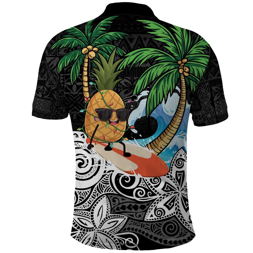 Tropical Christmas Polynesian Polo Shirt Funny Surfing Pineapple LT7 - Polynesian Pride