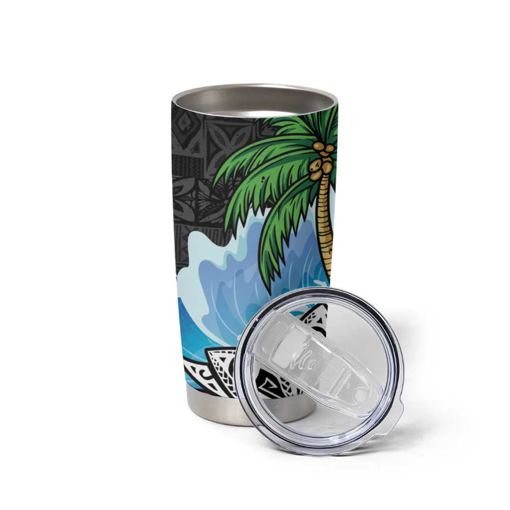 Tropical Christmas Polynesian Tumbler Cup Funny Surfing Pineapple LT7 - Polynesian Pride