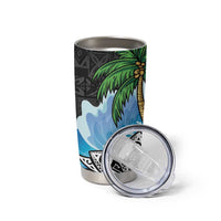 Tropical Christmas Polynesian Tumbler Cup Funny Surfing Pineapple LT7 - Polynesian Pride