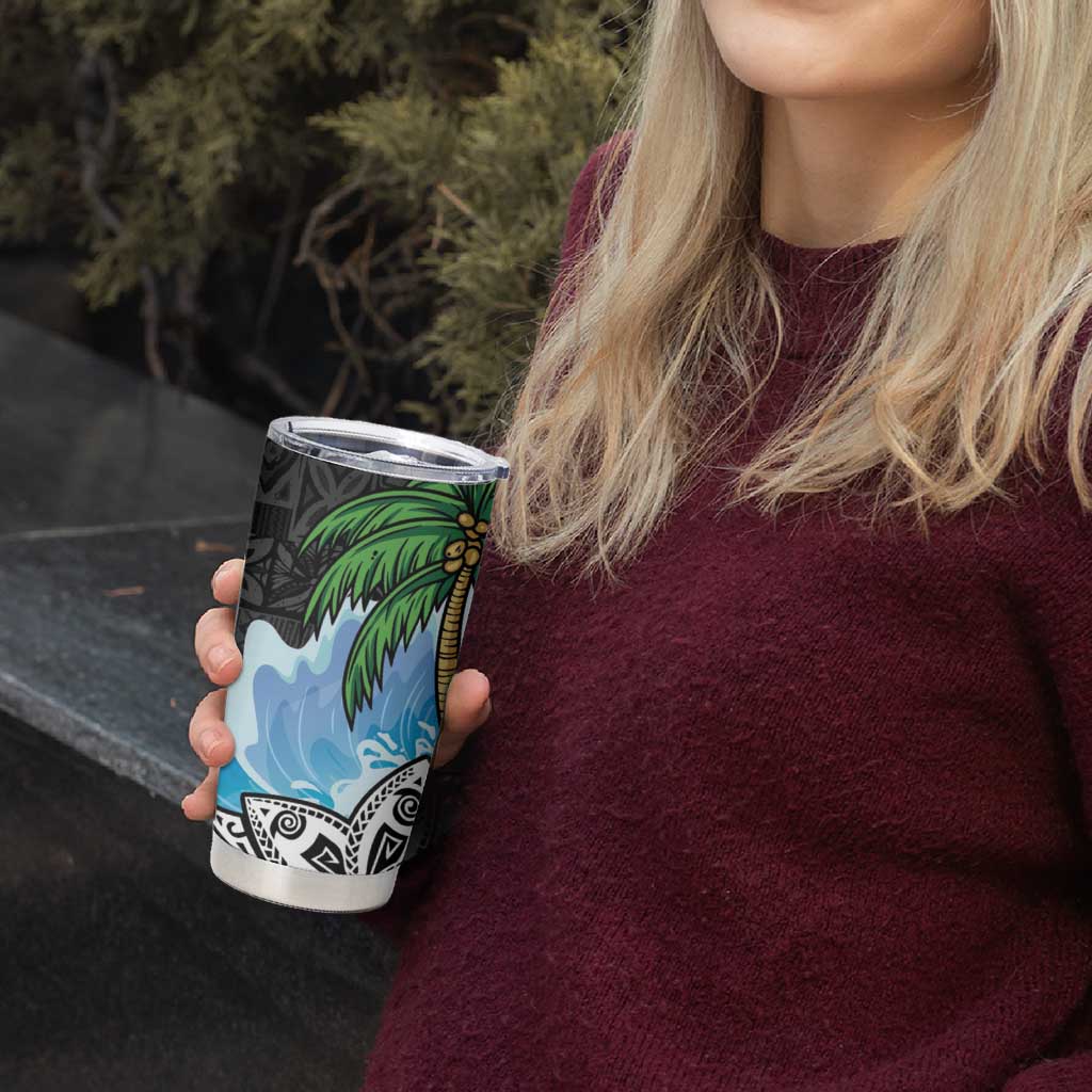Tropical Christmas Polynesian Tumbler Cup Funny Surfing Pineapple LT7 - Polynesian Pride
