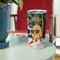 Tropical Christmas Polynesian Tumbler Cup Funny Surfing Pineapple LT7 - Polynesian Pride