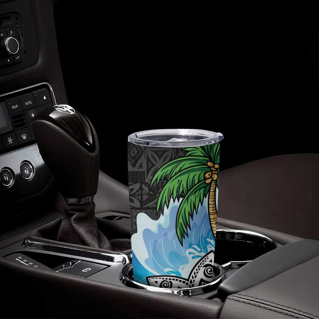 Tropical Christmas Polynesian Tumbler Cup Funny Surfing Pineapple LT7 - Polynesian Pride