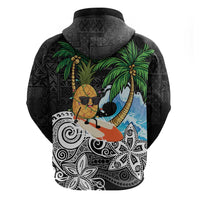 Tropical Christmas Polynesian Zip Hoodie Funny Surfing Pineapple LT7 - Polynesian Pride