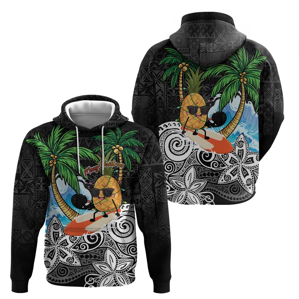 Tropical Christmas Polynesian Zip Hoodie Funny Surfing Pineapple LT7 - Polynesian Pride