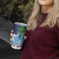 Tropical Christmas Polynesian Tumbler Cup Funny Surfing Pineapple Blue LT7 - Polynesian Pride