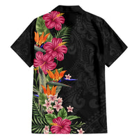 Hawaii Flowers Tribal Pattern Family Matching Tank Maxi Dress and Hawaiian Shirt LT9 - Polynesian Pride