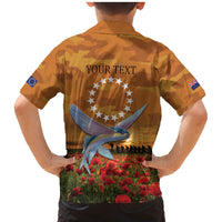 Cook Islands ANZAC Day Personalised Family Matching Mermaid Dress and Hawaiian Shirt with Poppy Field LT9 - Polynesian Pride