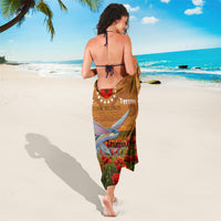 Cook Islands ANZAC Day Personalised Sarong with Poppy Field LT9 - Polynesian Pride
