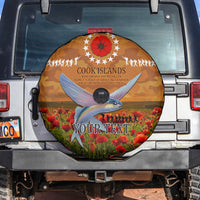 Cook Islands ANZAC Day Personalised Spare Tire Cover with Poppy Field LT9 Art - Polynesian Pride