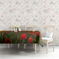 Cook Islands ANZAC Day Personalised Tablecloth with Poppy Field LT9 - Polynesian Pride