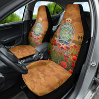 Niue ANZAC Day Personalised Car Seat Cover with Poppy Field LT9 - Polynesian Pride
