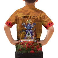 Norfolk Island ANZAC Day Personalised Family Matching Summer Maxi Dress and Hawaiian Shirt with Poppy Field LT9 - Polynesian Pride