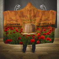 Tokelau ANZAC Day Personalised Hooded Blanket with Poppy Field LT9 One Size Art - Polynesian Pride