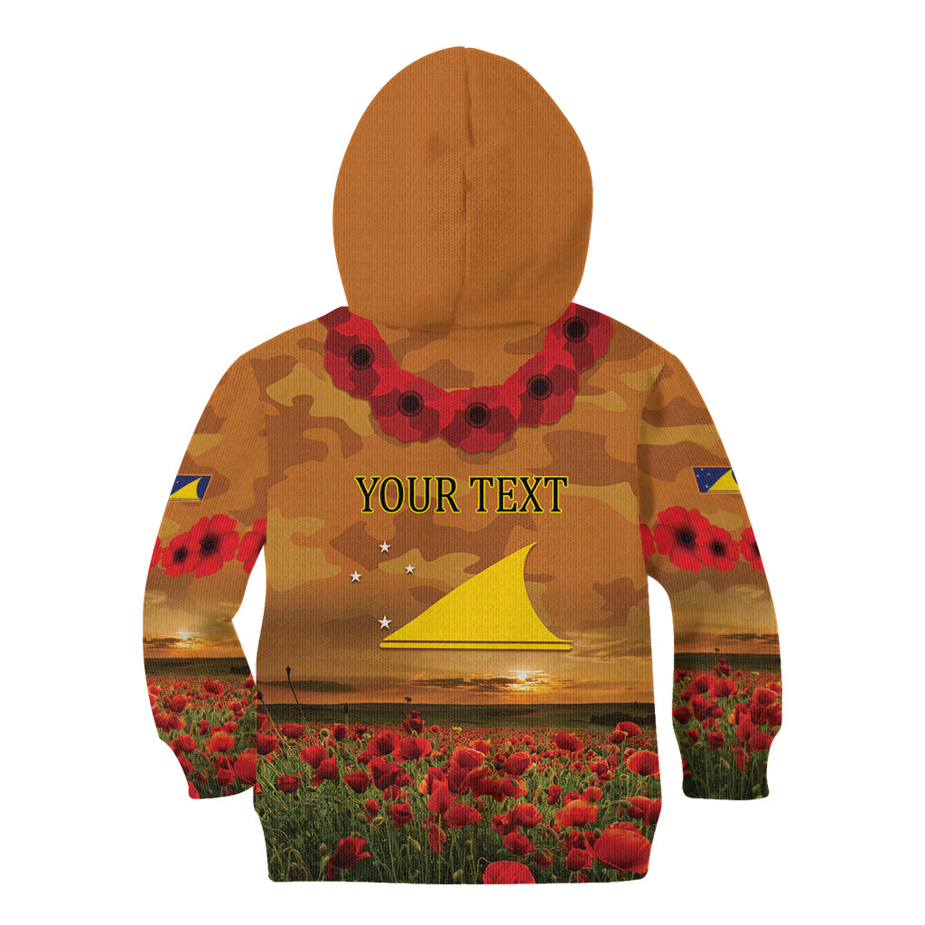 Tokelau ANZAC Day Personalised Kid Hoodie with Poppy Field LT9 - Polynesian Pride