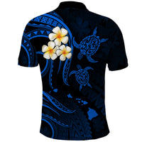 Hawaii Polo Shirt Niihau Islands Polynesian Sunset Plumeria Blue Vibe LT9 - Polynesian Pride