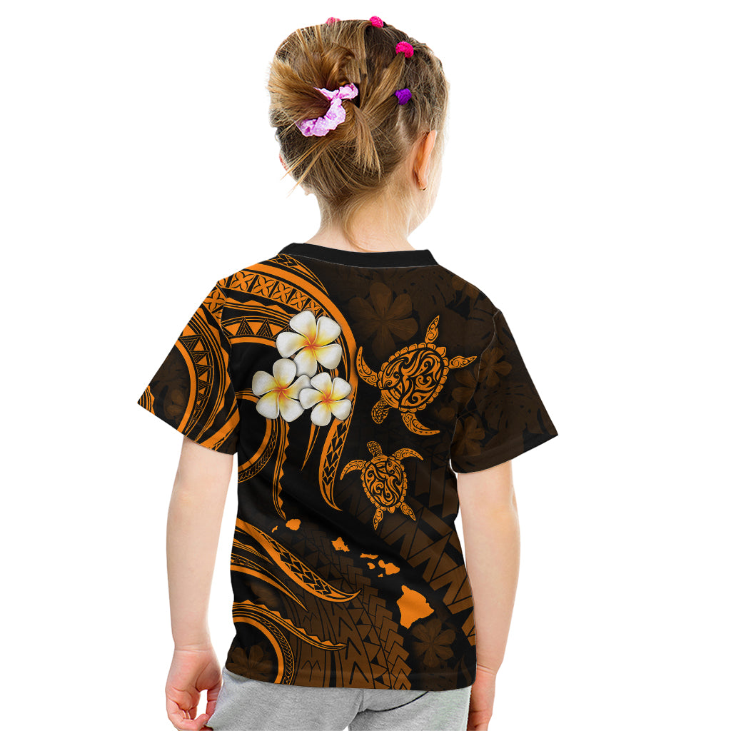 Hawaii Kid T Shirt Niihau Islands Polynesian Sunset Plumeria Gold Vibe LT9 - Polynesian Pride