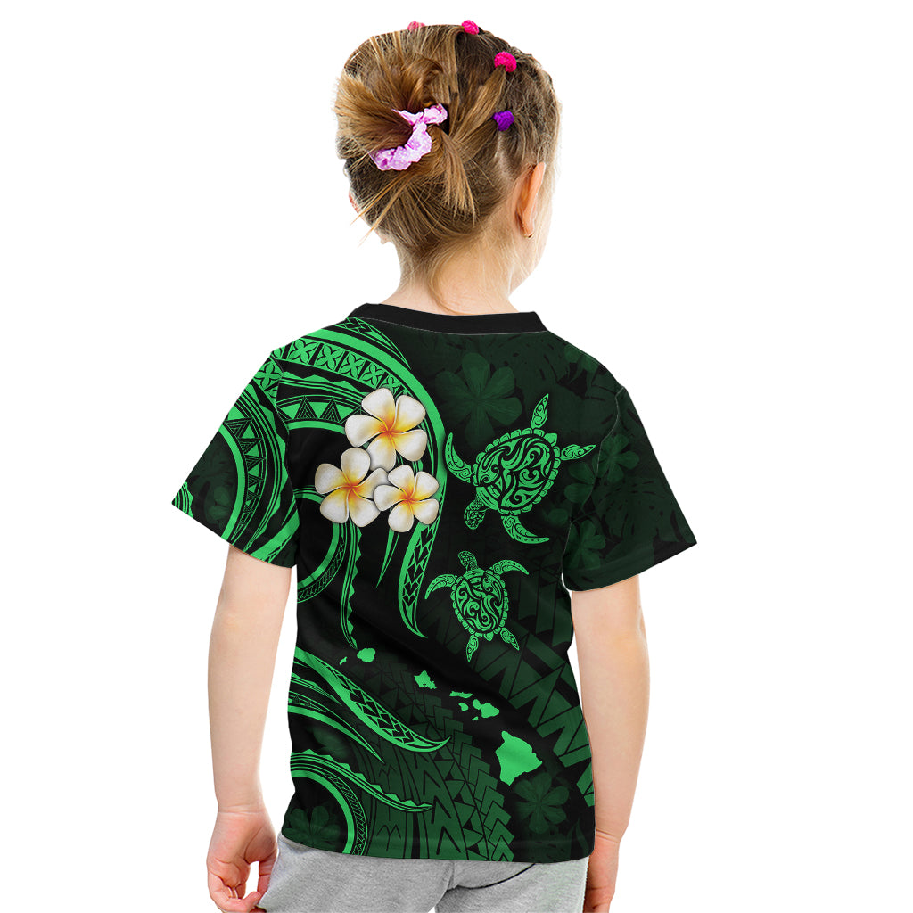 Hawaii Kid T Shirt Niihau Islands Polynesian Sunset Plumeria Green Vibe LT9 - Polynesian Pride
