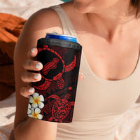 Hawaii Ni'ihau Islands Pacific Plumeria 4 in 1 Can Cooler Tumbler Red Polynesian Tattoo LT9 - Polynesian Pride
