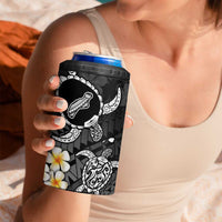 Hawaii Ni'ihau Islands Pacific Plumeria 4 in 1 Can Cooler Tumbler White Polynesian Tattoo LT9 - Polynesian Pride