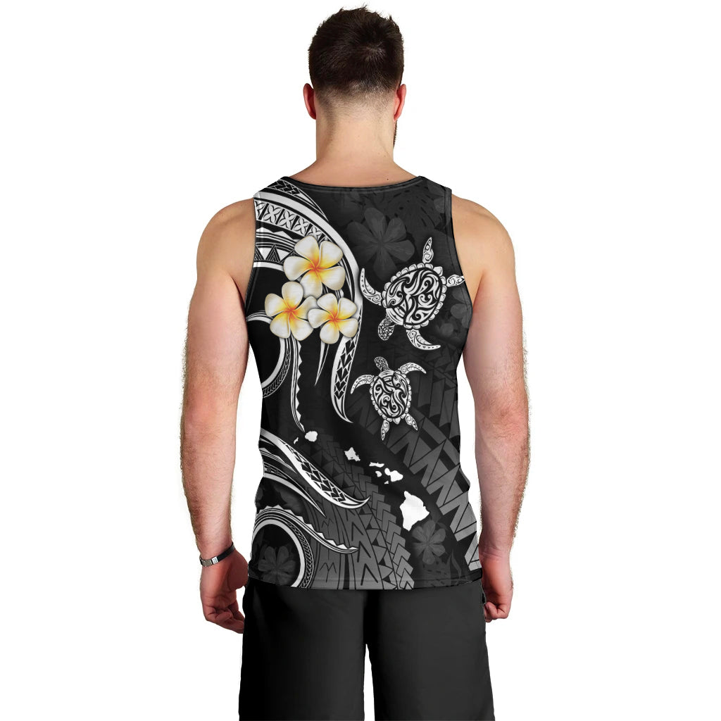 Polynesian Hawaii Men Tank Top Niihau Islands with Pacific Plumeria White Vibe LT9 - Polynesian Pride