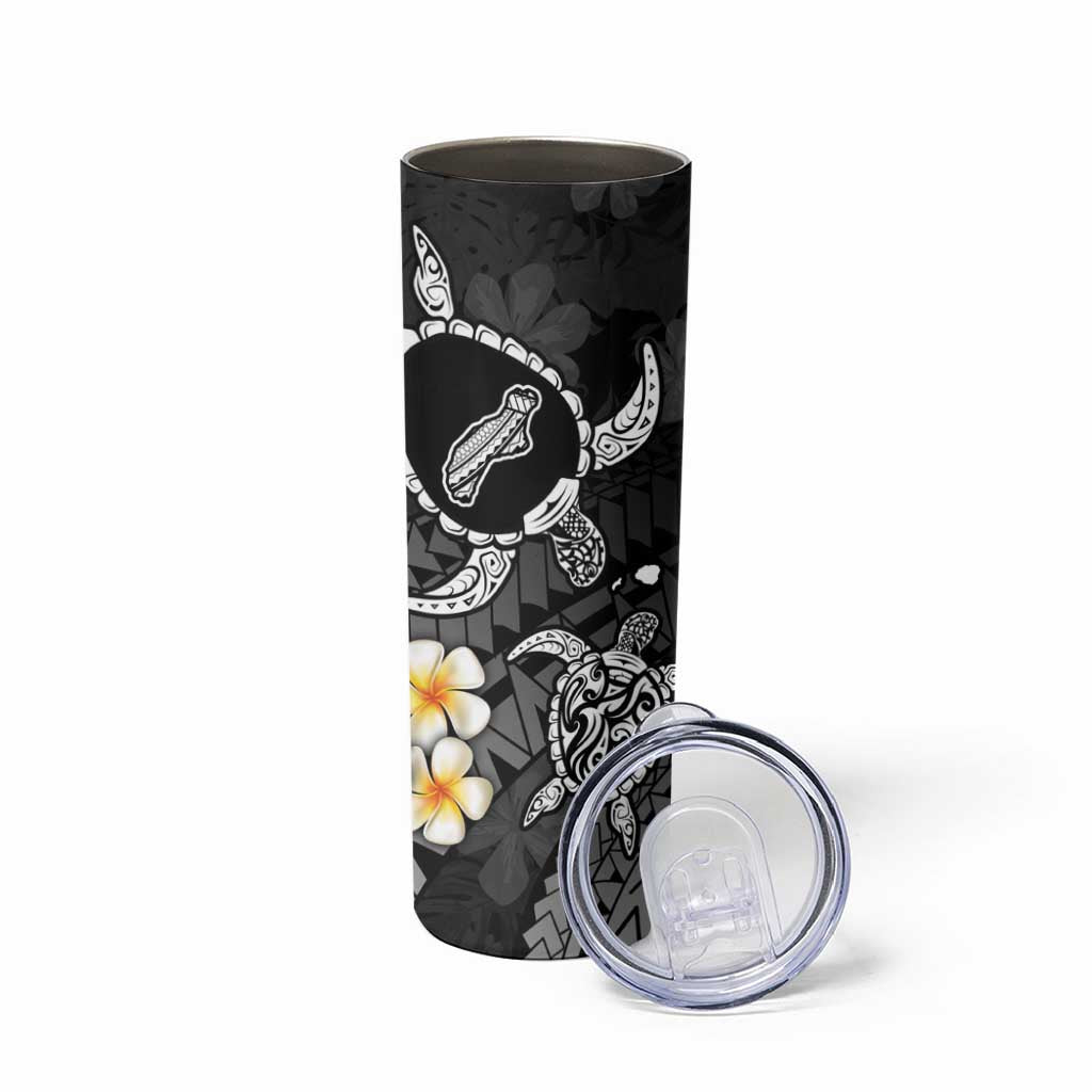 Hawaii Ni'ihau Islands Pacific Plumeria Skinny Tumbler White Polynesian Tattoo LT9 - Polynesian Pride