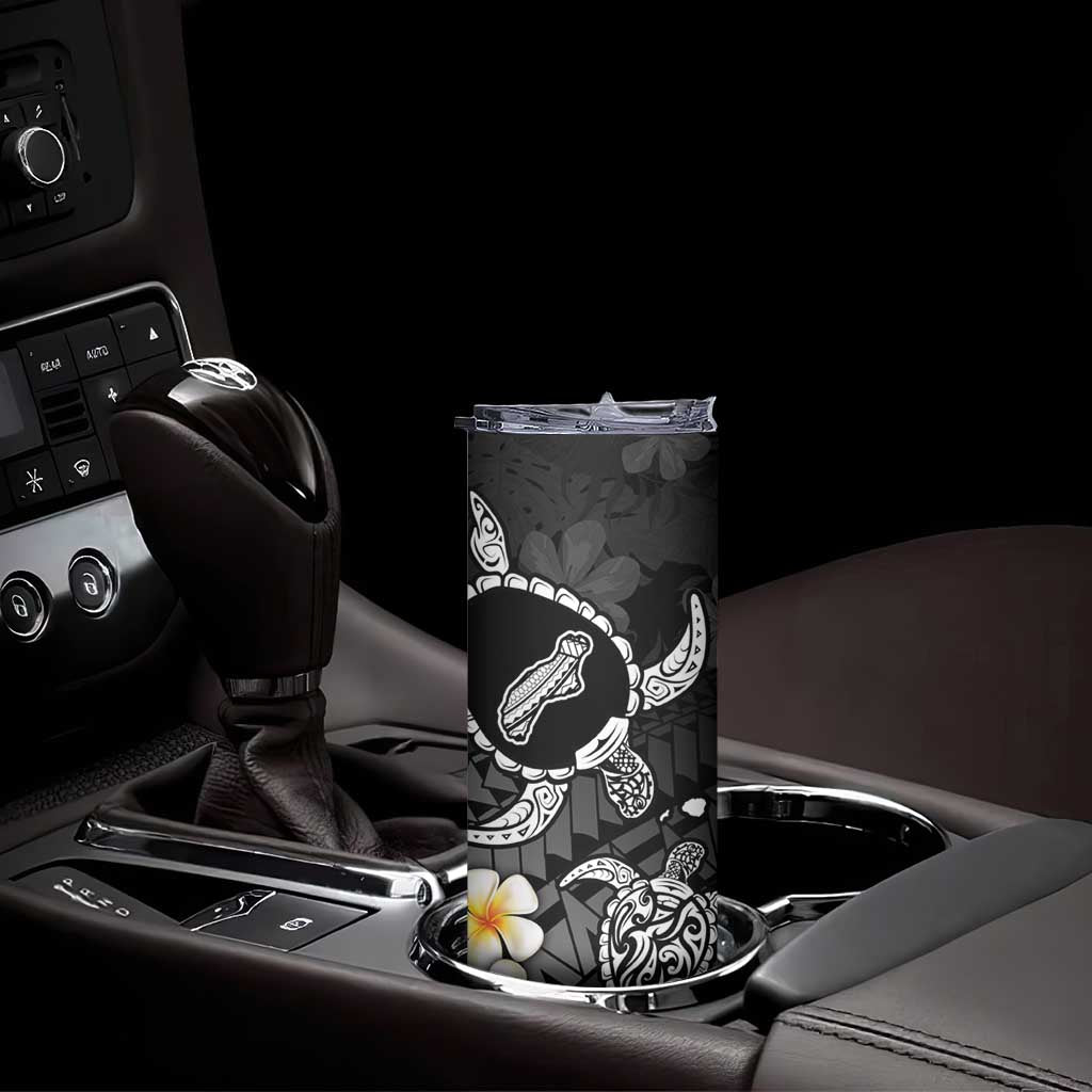 Hawaii Ni'ihau Islands Pacific Plumeria Skinny Tumbler White Polynesian Tattoo LT9 - Polynesian Pride