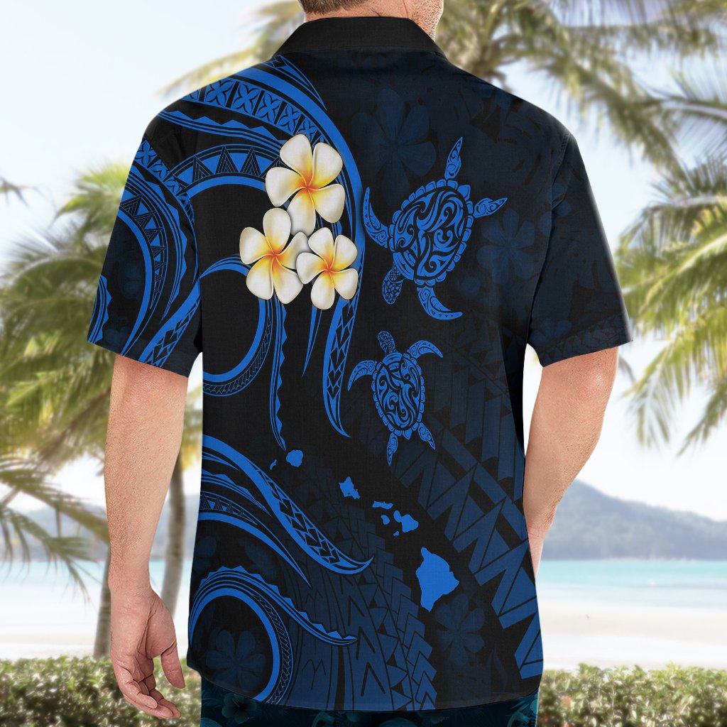 Hawaii Hawaiian Shirt Molokai Islands Polynesian Sunset Plumeria Blue Vibe LT9 - Polynesian Pride