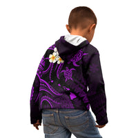 Polynesian Hawaii Kid Hoodie Molokai Islands with Pacific Plumeria Purple Vibe LT9 - Polynesian Pride