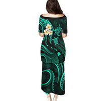 Polynesian Hawaii Puletasi Molokai Islands with Pacific Plumeria Turquoise Vibe LT9 - Polynesian Pride