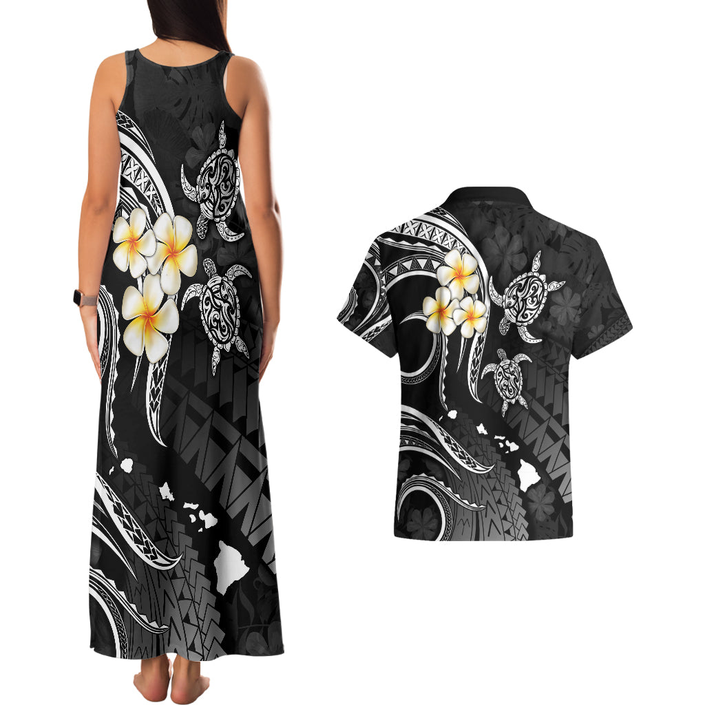 Polynesian Hawaii Couples Matching Tank Maxi Dress And Hawaiian Shirt Molokai Islands with Pacific Plumeria White Vibe LT9 - Polynesian Pride