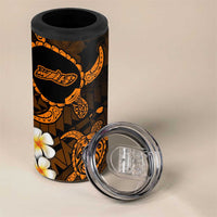 Hawaii Molokai Islands Pacific Plumeria 4 in 1 Can Cooler Tumbler Gold Polynesian Tattoo LT9 - Polynesian Pride