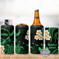 Hawaii Molokai Islands Pacific Plumeria 4 in 1 Can Cooler Tumbler Green Polynesian Tattoo LT9 - Polynesian Pride