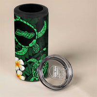 Hawaii Molokai Islands Pacific Plumeria 4 in 1 Can Cooler Tumbler Green Polynesian Tattoo LT9 - Polynesian Pride