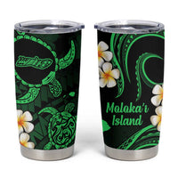 Hawaii Molokaʻi Islands Pacific Plumeria Tumbler Cup Green Polynesian Tattoo