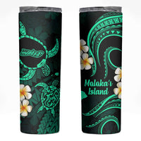 Hawaii Molokai Islands Pacific Plumeria Skinny Tumbler Turquoise Polynesian Tattoo LT9 Turquoise - Polynesian Pride