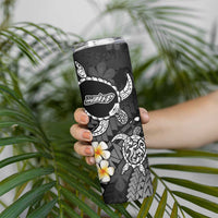 Hawaii Molokai Islands Pacific Plumeria Skinny Tumbler White Polynesian Tattoo LT9 - Polynesian Pride