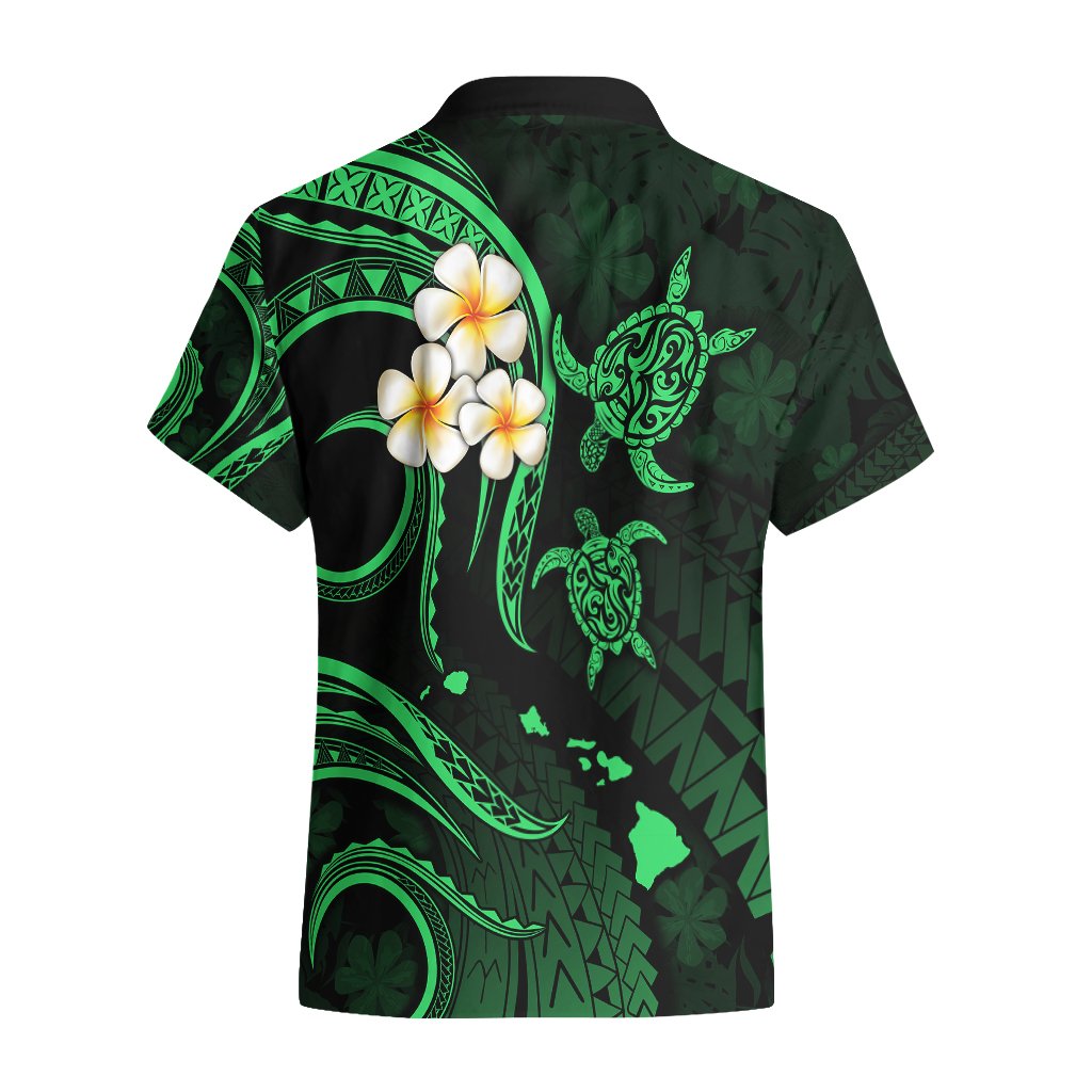 Hawaii Hawaiian Shirt Lanai Islands Polynesian Sunset Plumeria Green Vibe LT9 - Polynesian Pride