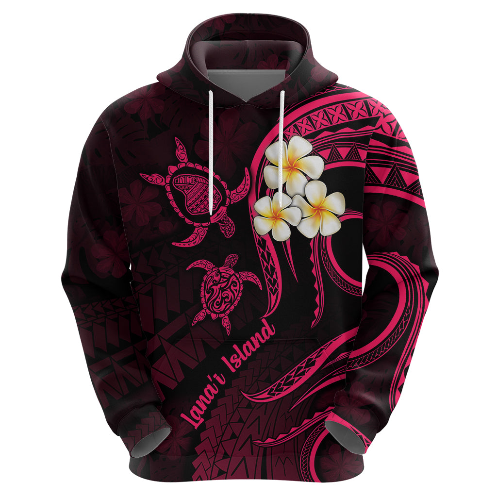 Hawaii Hoodie Lanai Islands Polynesian Sunset Plumeria Pink Vibe LT9 - Polynesian Pride